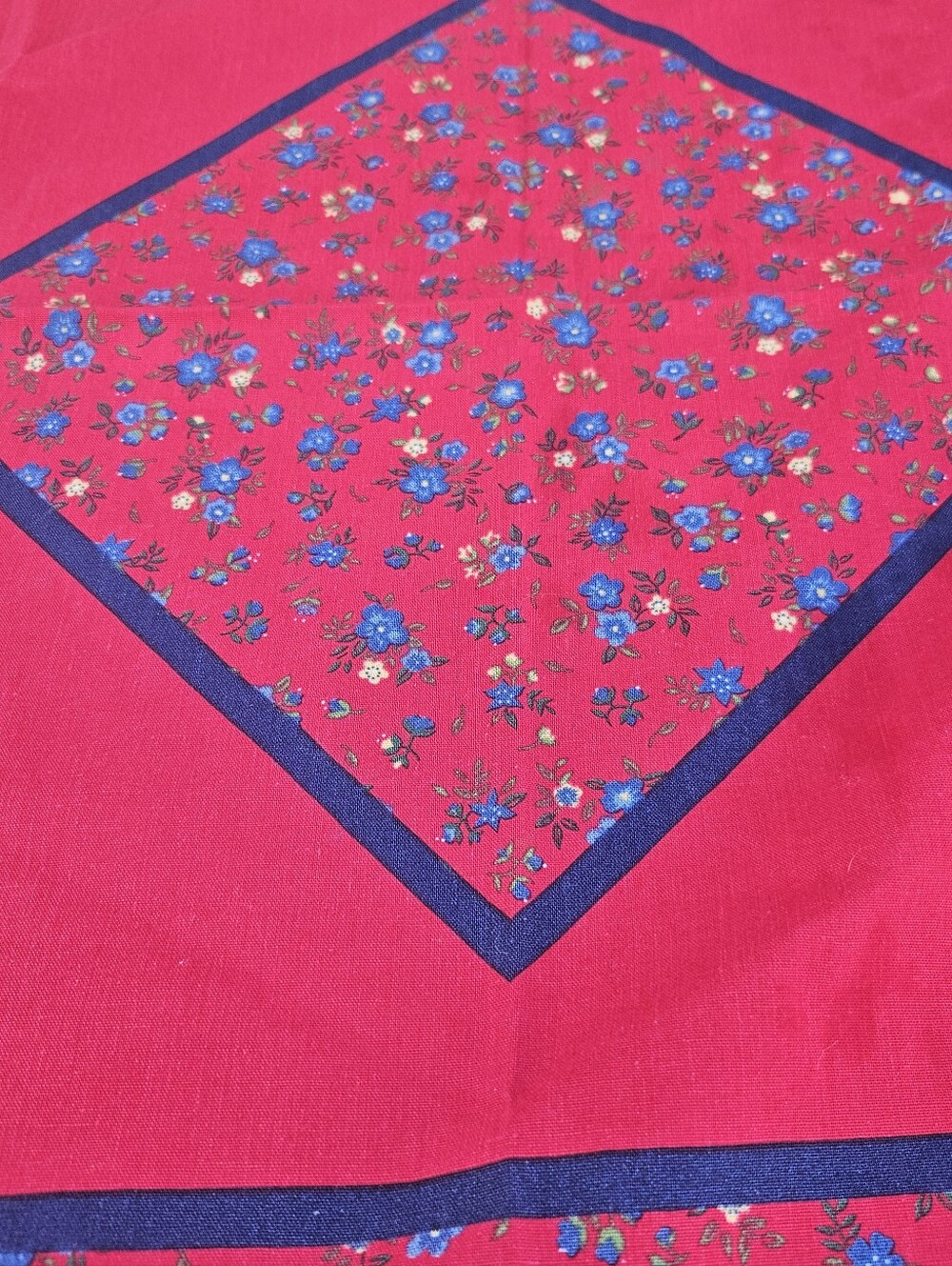 Ski, Norway Cotton 30 Inch Square Linen Red And Blue